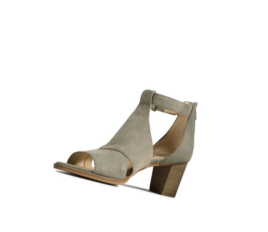 Tacones Clarks Kaylin 60 Glad Gamuza Mujer Verde Oliva | YZEN-97418