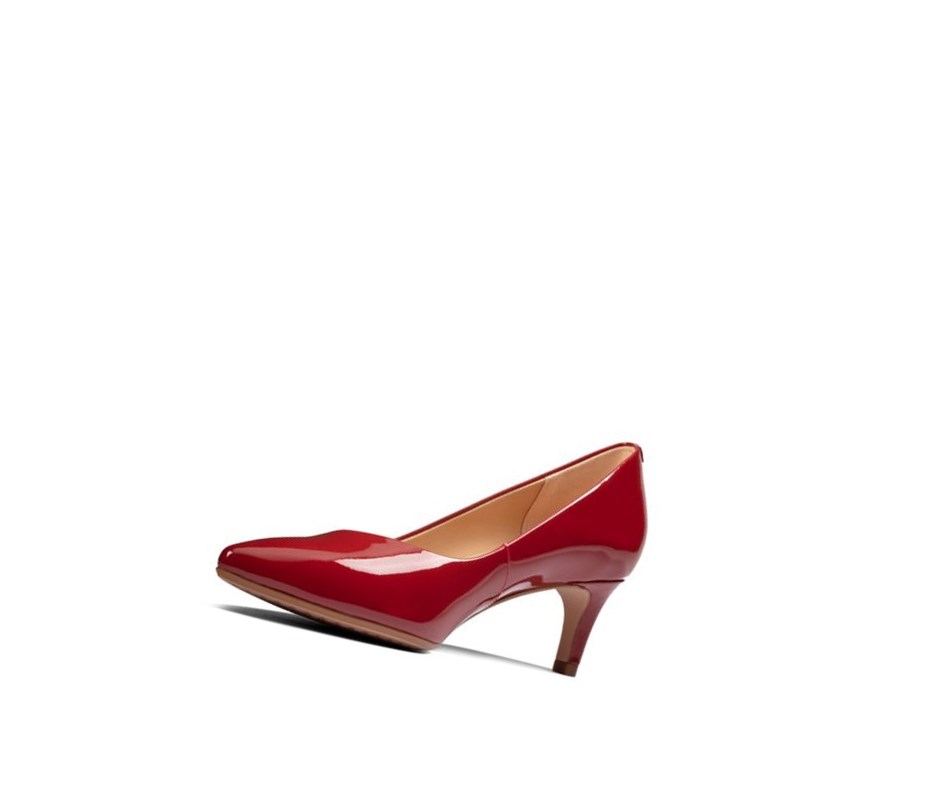 Tacones Clarks Laina 55 Court Gamuza Mujer Rojas | LGQJ-41257