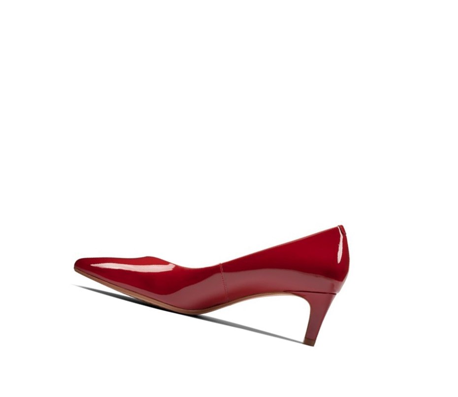 Tacones Clarks Laina 55 Court Gamuza Mujer Rojas | LGQJ-41257