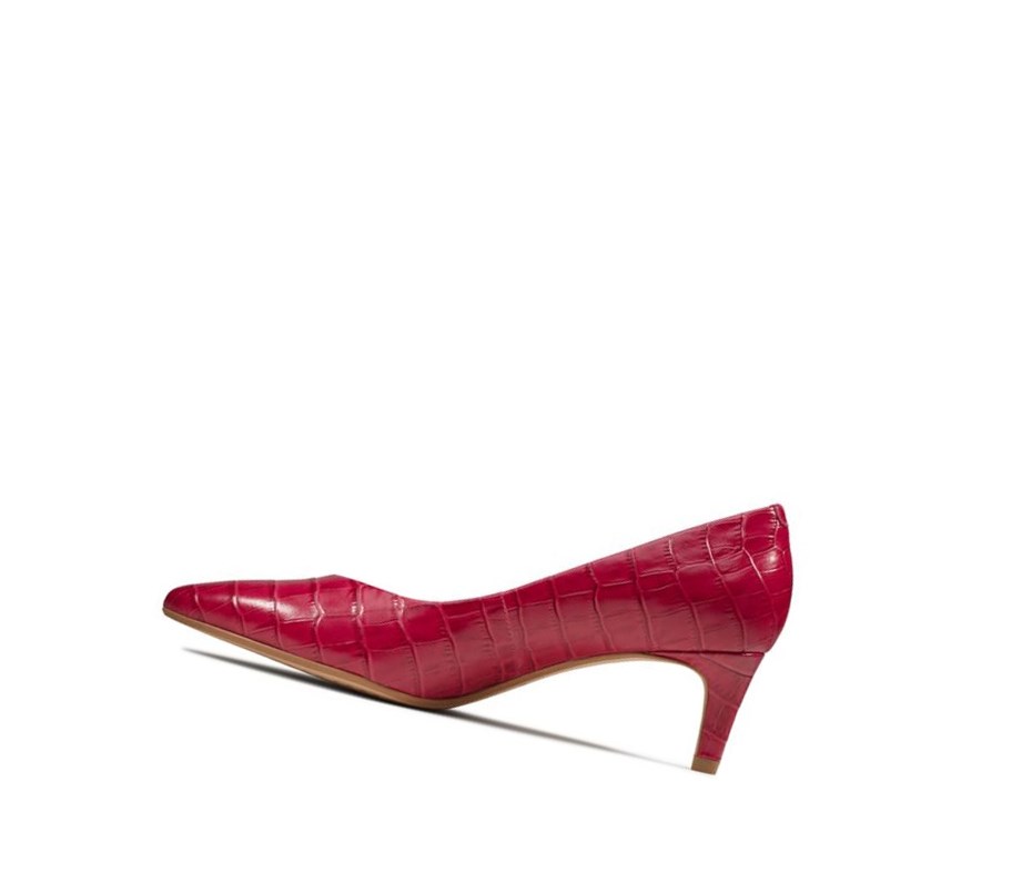 Tacones Clarks Laina 55 Cuero Mujer Fucsia | HPYI-06593