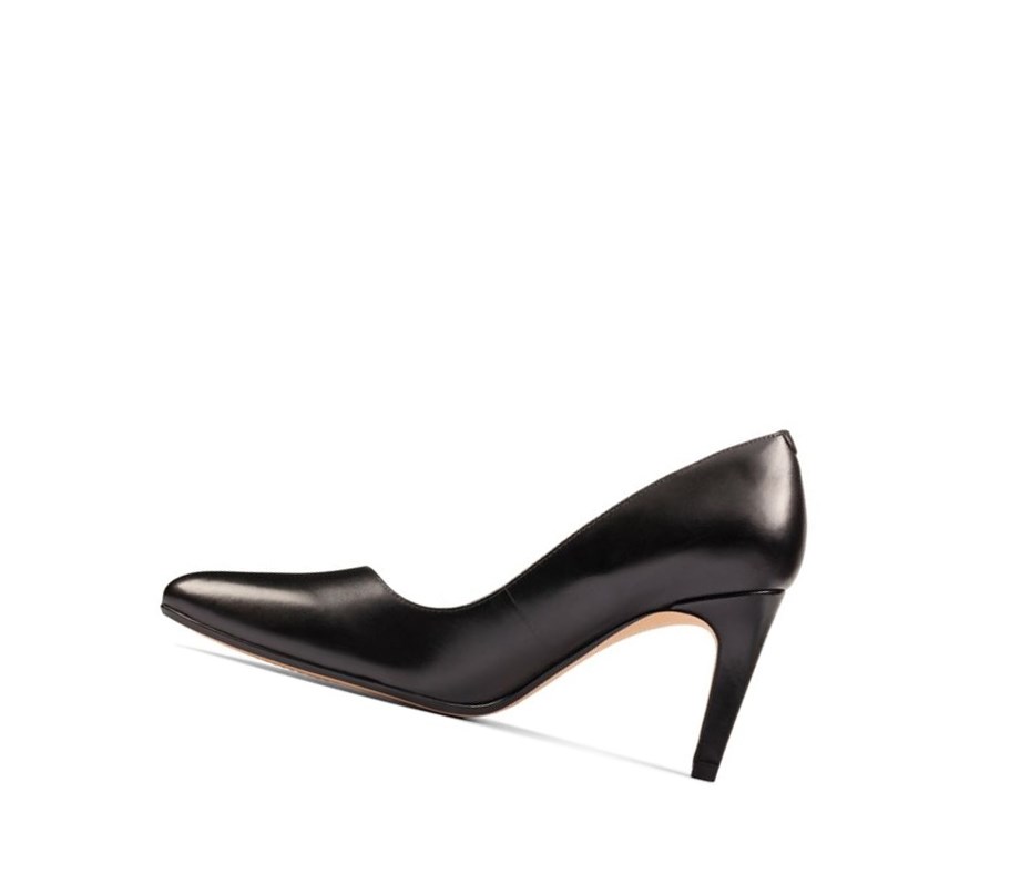 Tacones Clarks Laina Rae 2 Cuero Mujer Negras | IKWC-79358