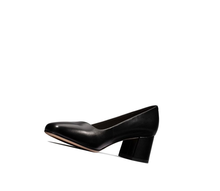 Tacones Clarks Sheer Rose Cuero Mujer Negras | ABZM-10647