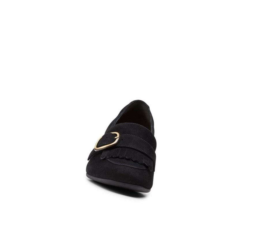 Tacones Clarks Un Cosmo Go Gamuza Mujer Negras | ZHFY-26804