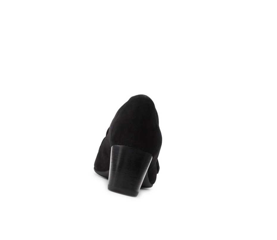 Tacones Clarks Un Cosmo Go Gamuza Mujer Negras | ZHFY-26804