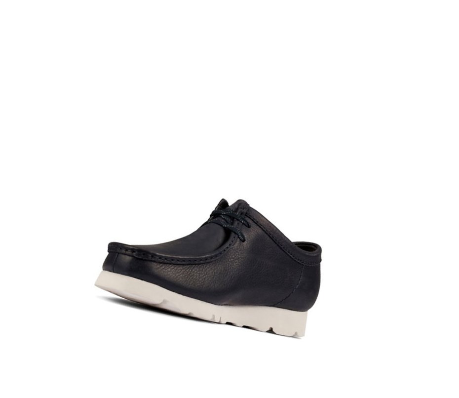 Wallabee Clarks Gore-tex Cuero Hombre Azul Marino | DSTA-06984