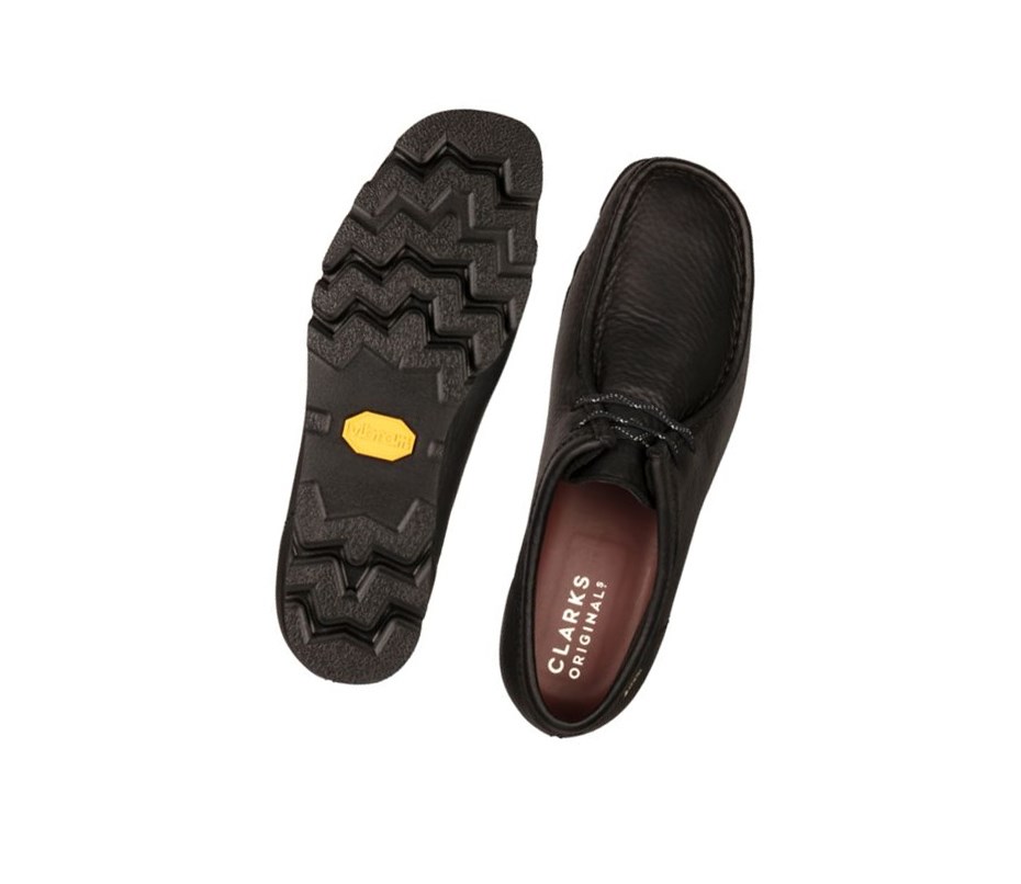 Wallabee Clarks Gore-tex Cuero Hombre Negras | WVUM-35091