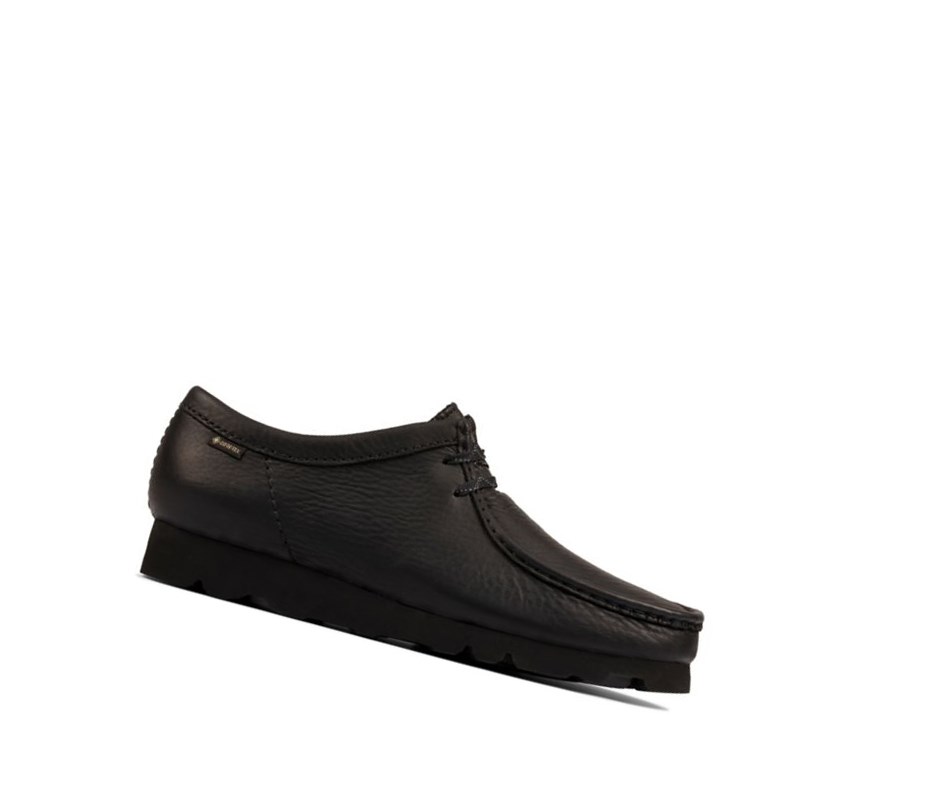 Wallabee Clarks Gore-tex Cuero Hombre Negras | XURK-40823