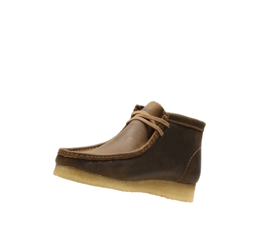 Wallabee Clarks Originales Cuero Hombre Marrones Oscuro | FRHS-69251