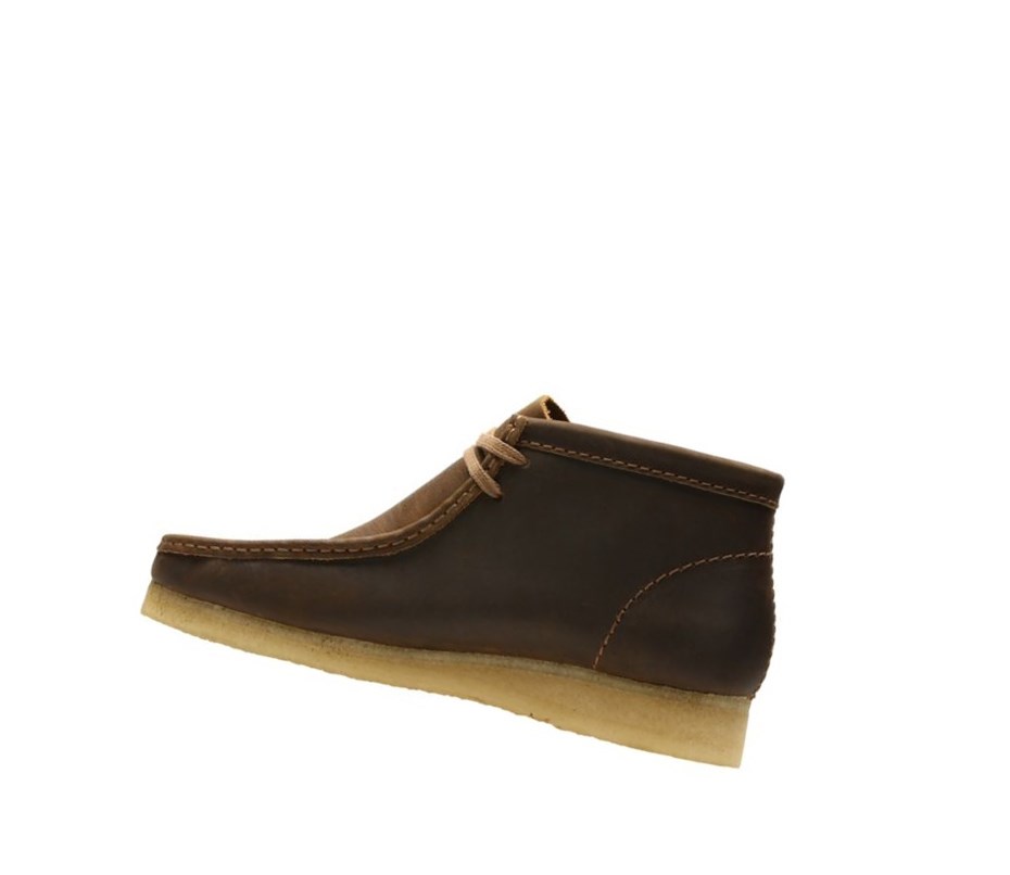 Wallabee Clarks Originales Cuero Hombre Marrones Oscuro | FRHS-69251