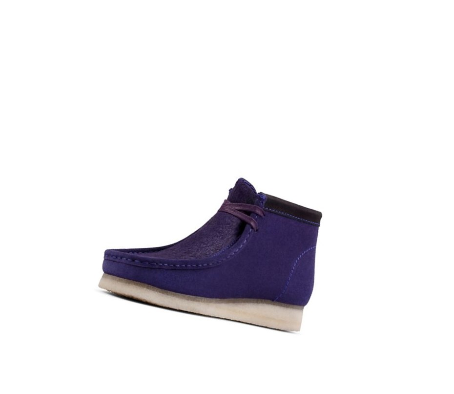 Wallabee Clarks Originales Cuero Hombre Moradas | GILY-29314