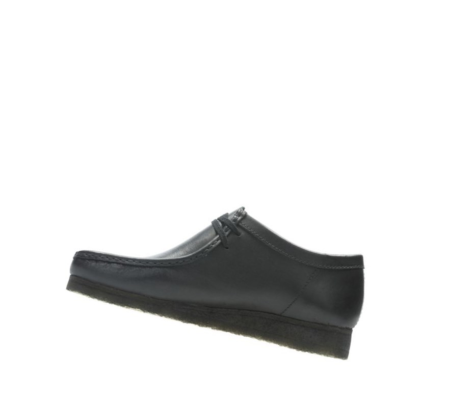 Wallabee Clarks Originales Cuero Hombre Negras | KFYD-40257