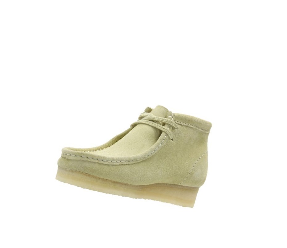 Wallabee Clarks Originales Gamuza Mujer Verde Claro | BFQG-43167