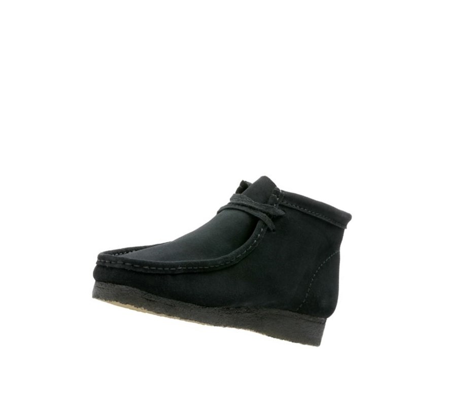 Wallabee Clarks Originales Gamuza Mujer Negras | GQFT-64739