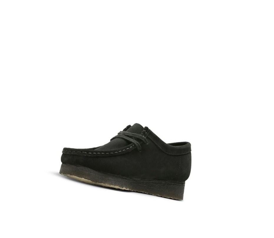 Wallabee Clarks Originales Gamuza Mujer Negras | IRNG-80675