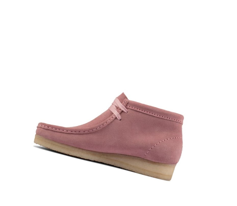 Wallabee Clarks Originales Gamuza Mujer Rosas | QGZJ-85174