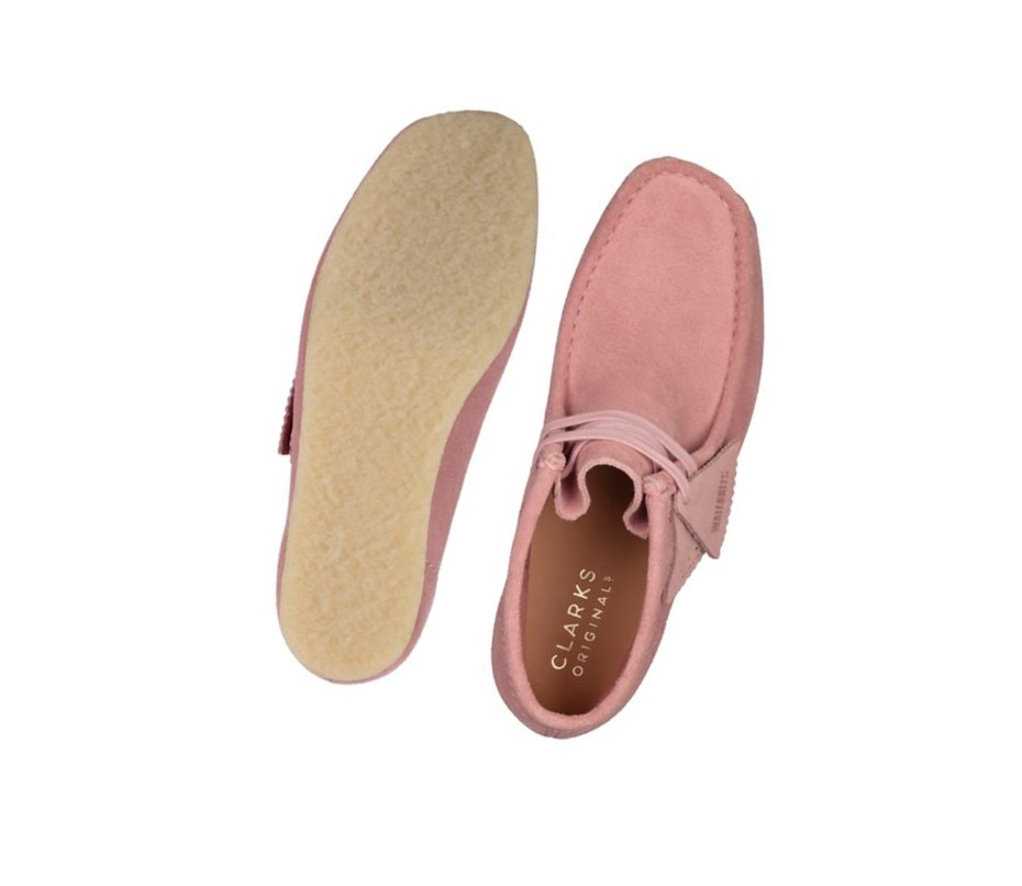 Wallabee Clarks Originales Gamuza Mujer Rosas | QGZJ-85174