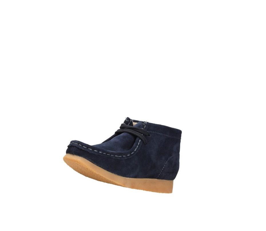 Wallabee Clarks Originales Gamuza Niña Azul Marino | HFNG-65718