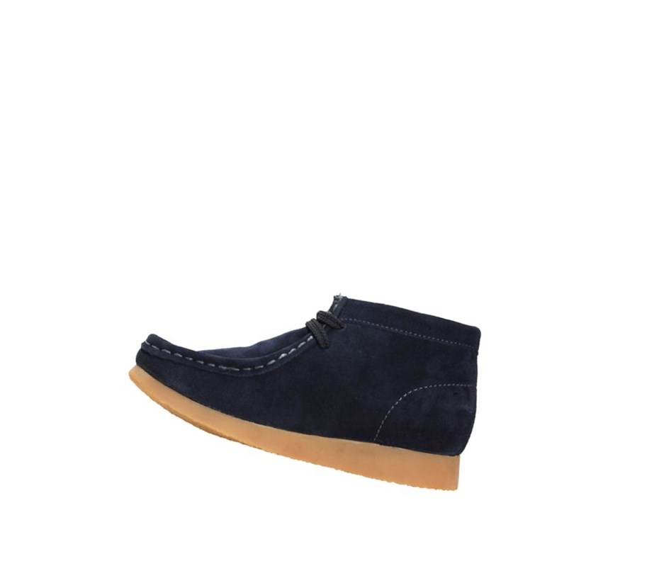 Wallabee Clarks Originales Gamuza Niña Azul Marino | HFNG-65718