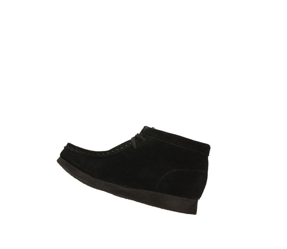 Wallabee Clarks Originales Gamuza Niña Negras | DHCW-45207