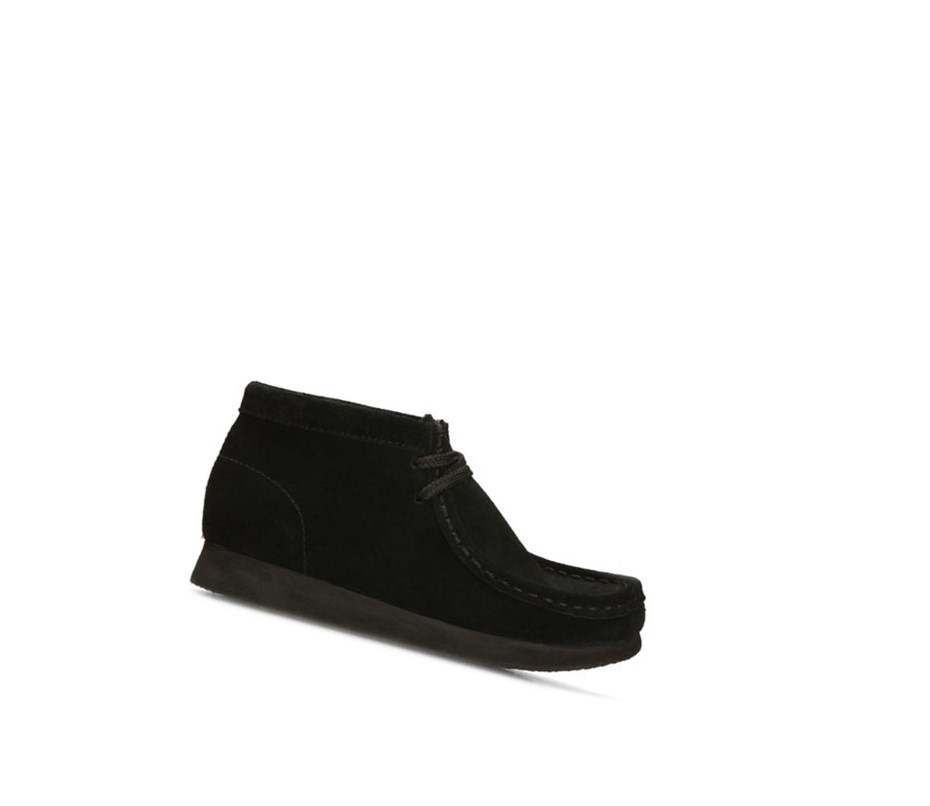 Wallabee Clarks Originales Gamuza Niña Negras | DHCW-45207