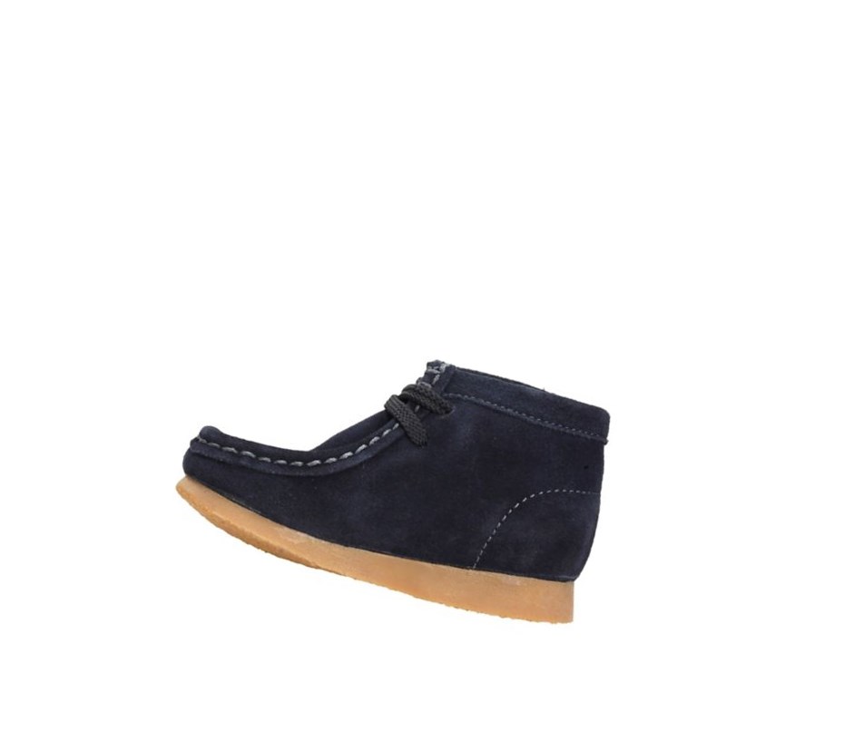 Wallabee Clarks Originales Gamuza Niño Azul Marino | TDHS-39685