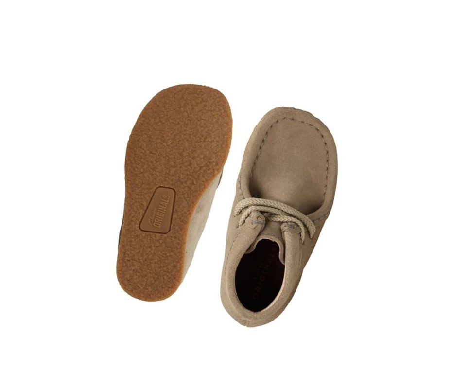 Wallabee Clarks Originales Gamuza Niño Beige | KSJT-79501