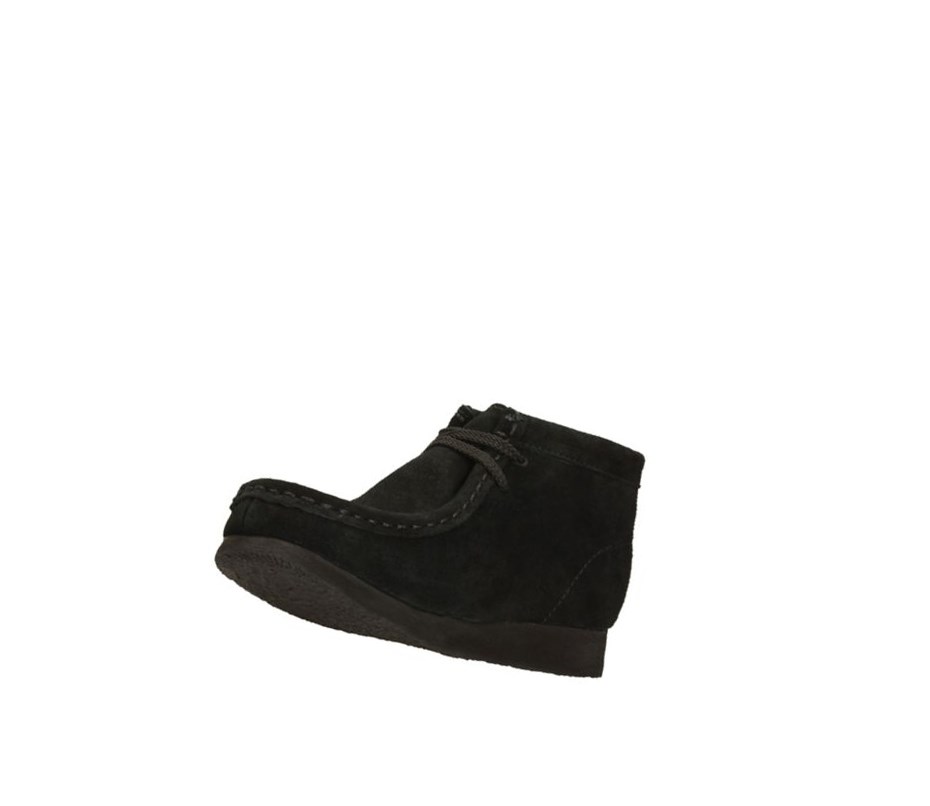 Wallabee Clarks Originales Gamuza Niño Negras | IXLM-30197