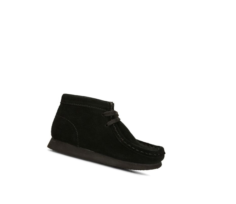 Wallabee Clarks Originales Gamuza Niño Negras | RBYL-84216