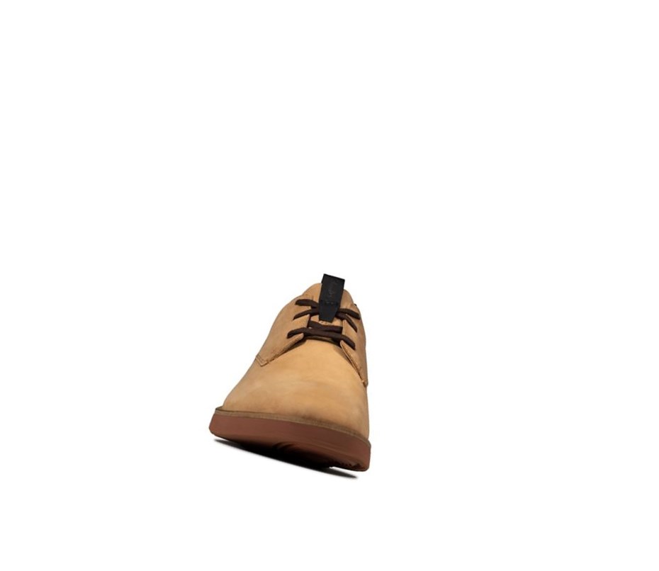 Zapatillas Casuales Clarks Banwell Encaje Nubuck Hombre Marrones Claro | DZXR-45621