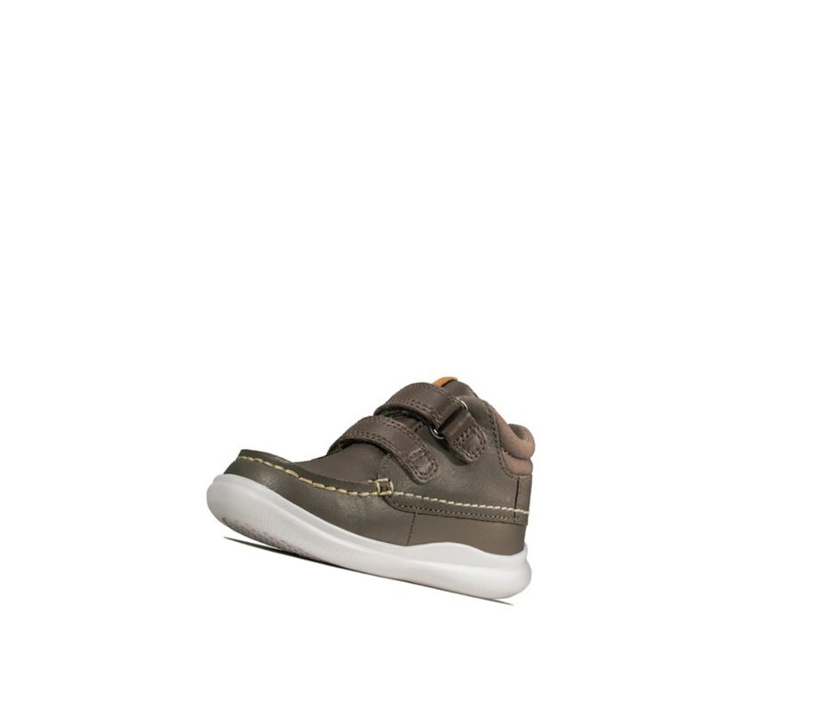 Zapatillas Casuales Clarks Crest Tuktu Cuero Niña Marrones | JLOY-59127