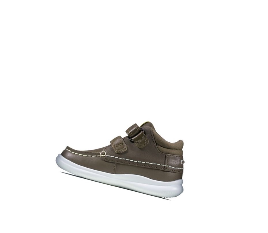 Zapatillas Casuales Clarks Crest Tuktu Cuero Niña Marrones | JLOY-59127