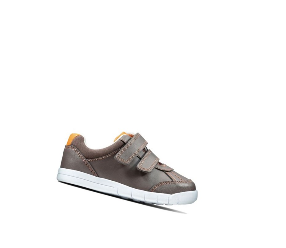 Zapatillas Casuales Clarks Emery Sky Cuero Niña Marrones | YZKU-70295