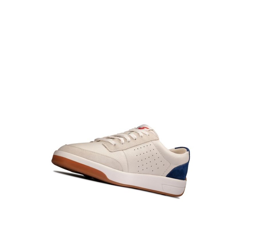 Zapatillas Casuales Clarks Hero Air Encaje Hombre Blancas Azules | JTBF-41209