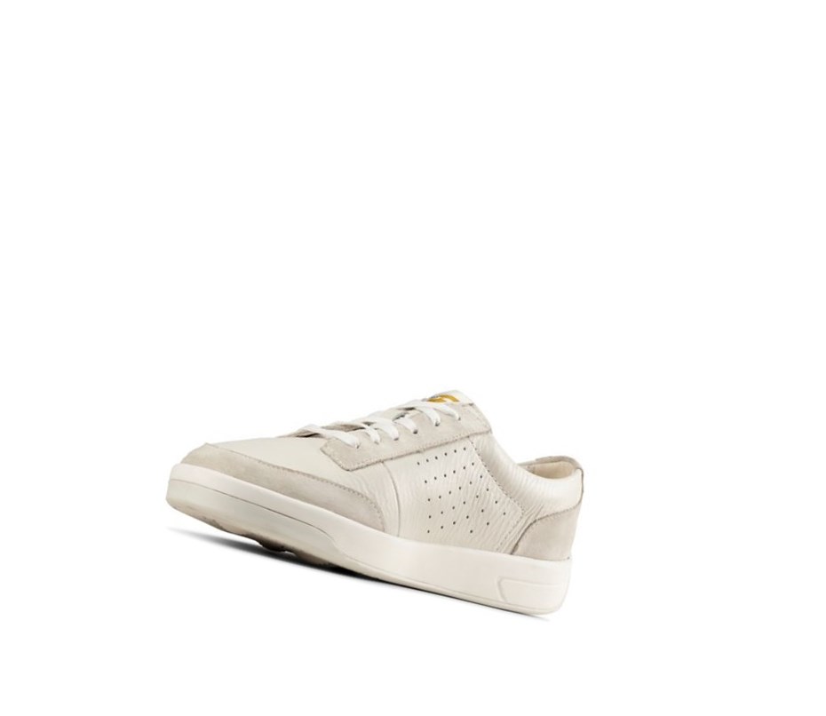 Zapatillas Casuales Clarks Hero Air Encaje Cuero Mujer Blancas | MNHX-31729