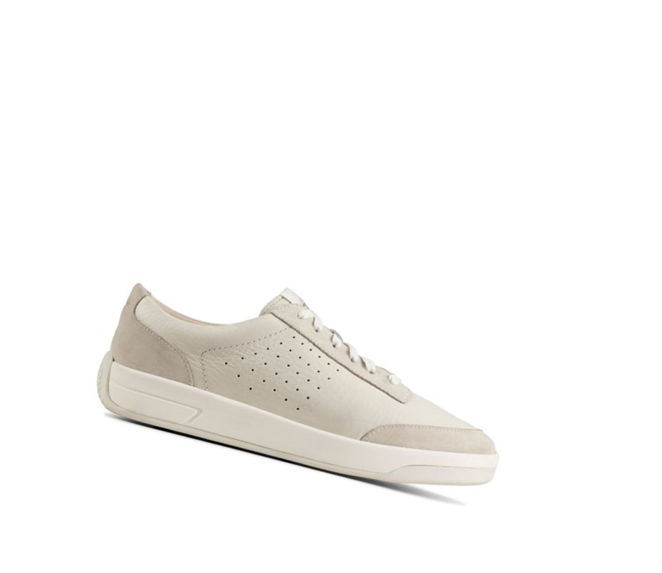 Zapatillas Casuales Clarks Hero Air Encaje Cuero Mujer Blancas | MNHX-31729