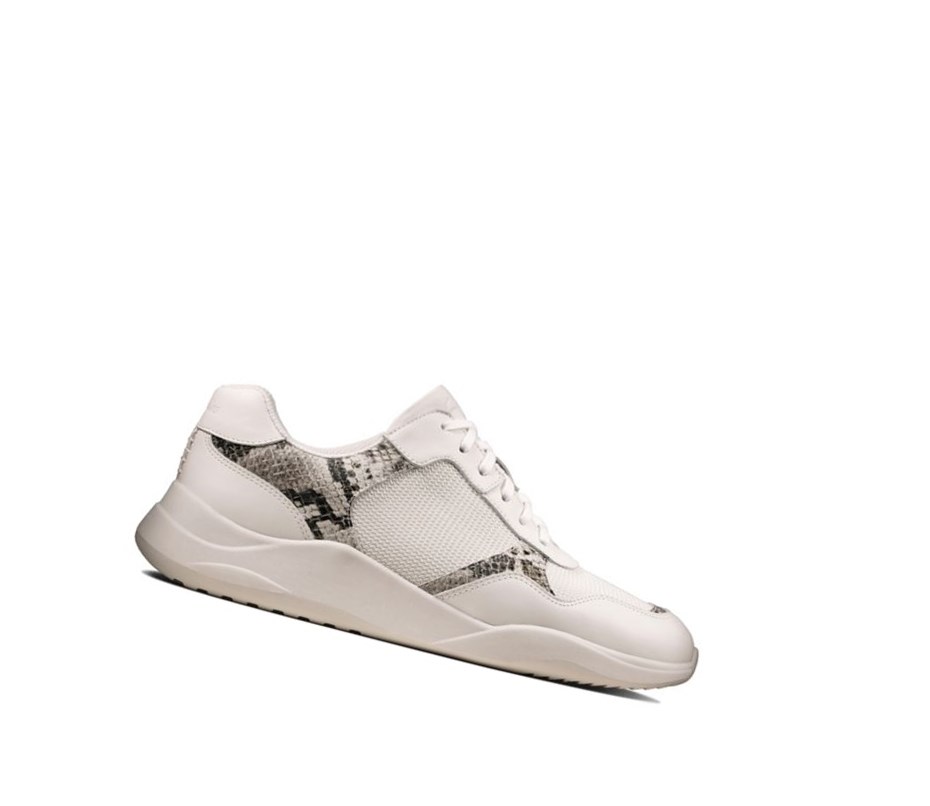 Zapatillas Casuales Clarks Sift Encaje Cuero Mujer Gris Serpent | WZYL-31267