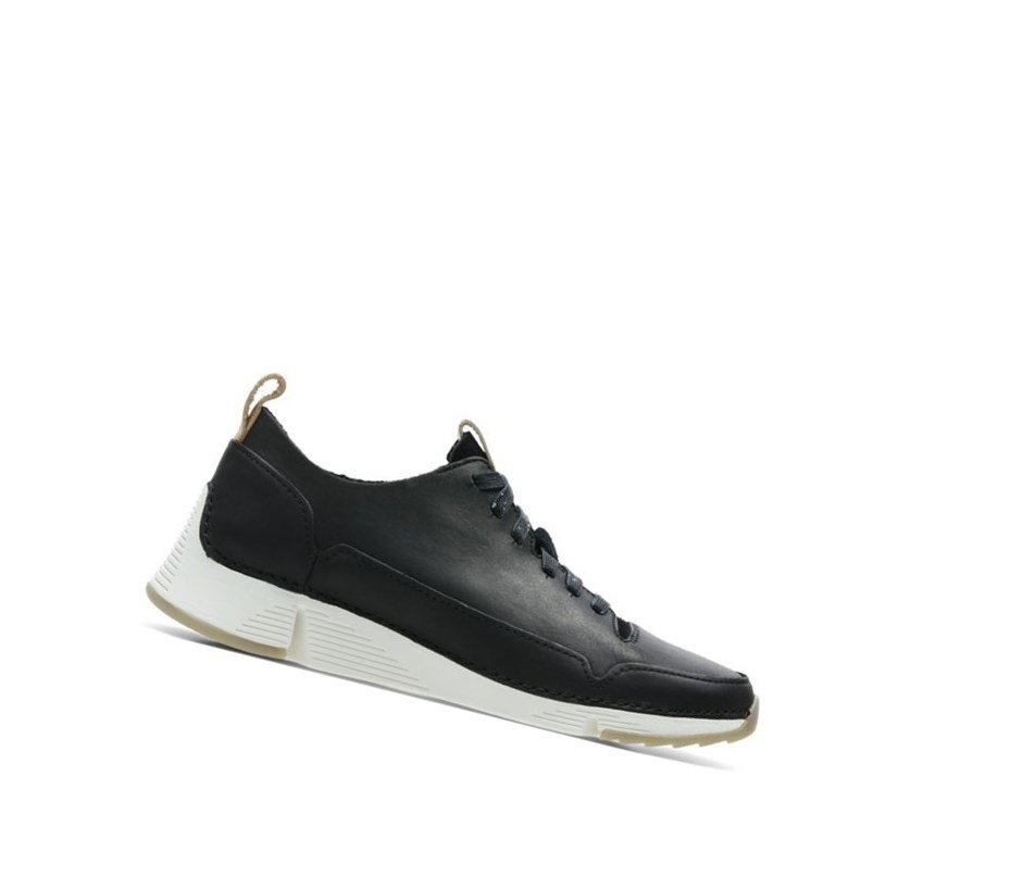 Zapatillas Casuales Clarks Tri Spark Nubuck Mujer Negras | XSNM-58423