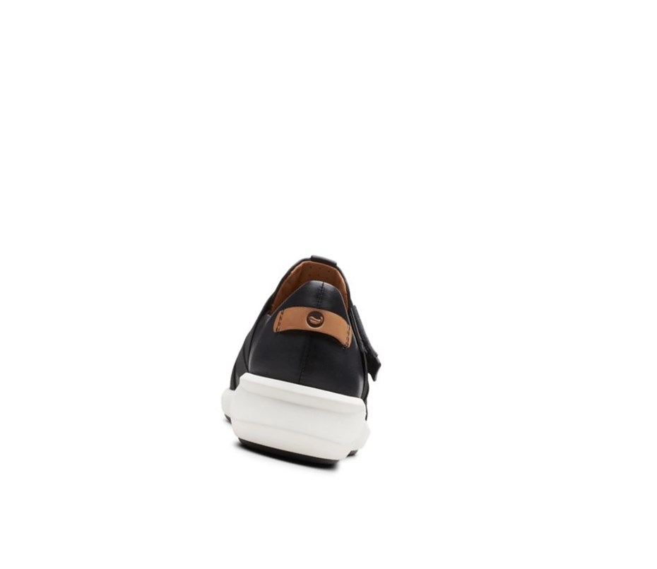 Zapatillas Casuales Clarks Un Rio Correa Cuero Mujer Negras | CRHA-73829