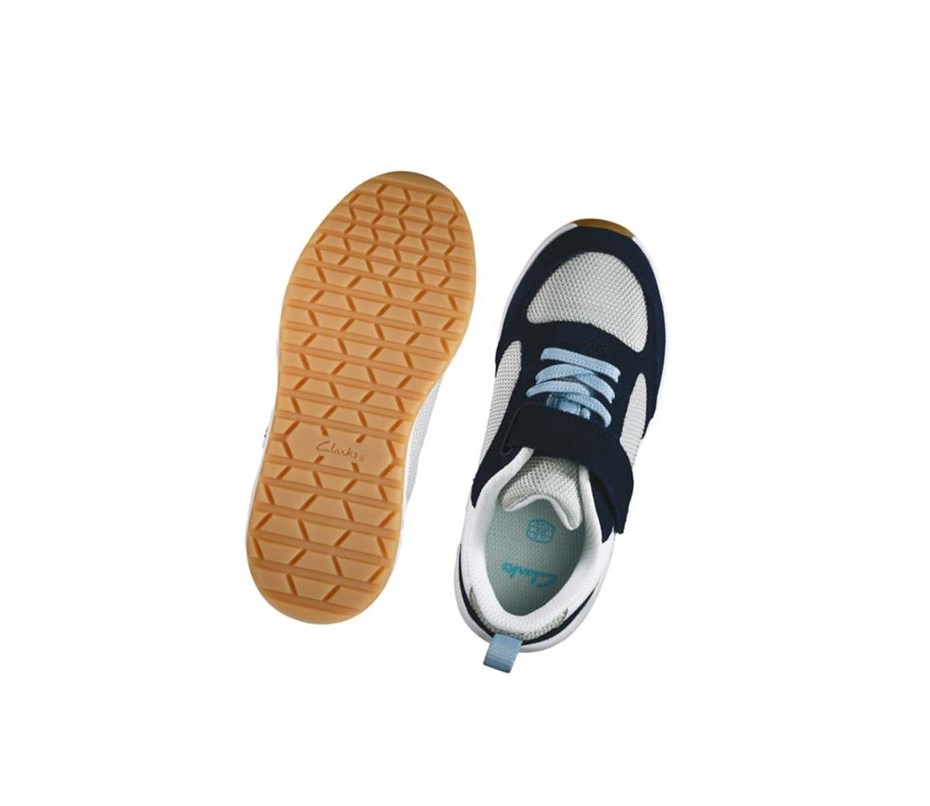 Zapatillas Clarks Aeon Flex Textil Niño Azul Marino | PTXJ-48157