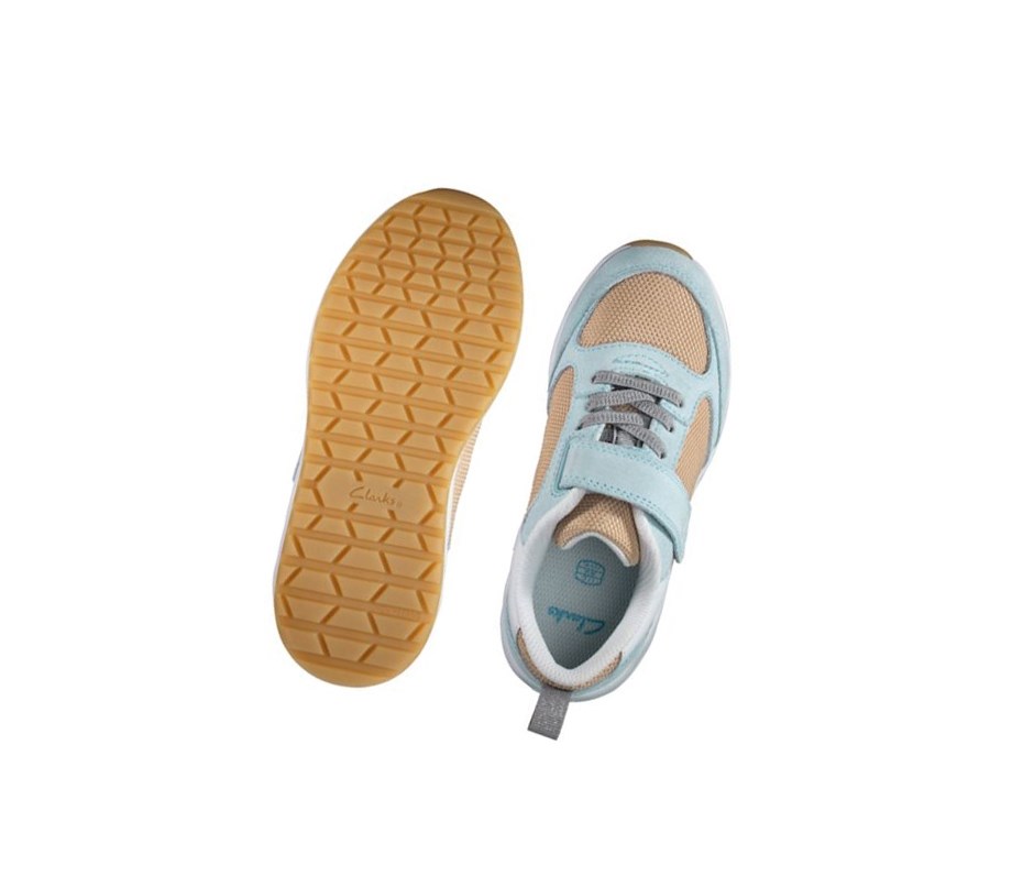 Zapatillas Clarks Aeon Flex Textil Niño Azules Claro | RQAS-23758