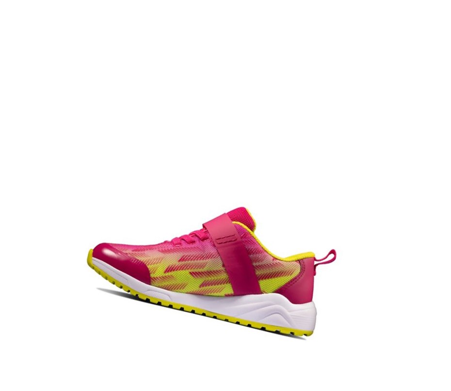 Zapatillas Clarks Aeon Pace Cuero Niña Rosas Limón | XPWR-29753