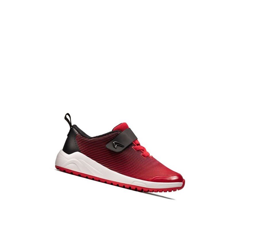 Zapatillas Clarks Aeon Pace Cuero Niño Rojas | RTKP-30795