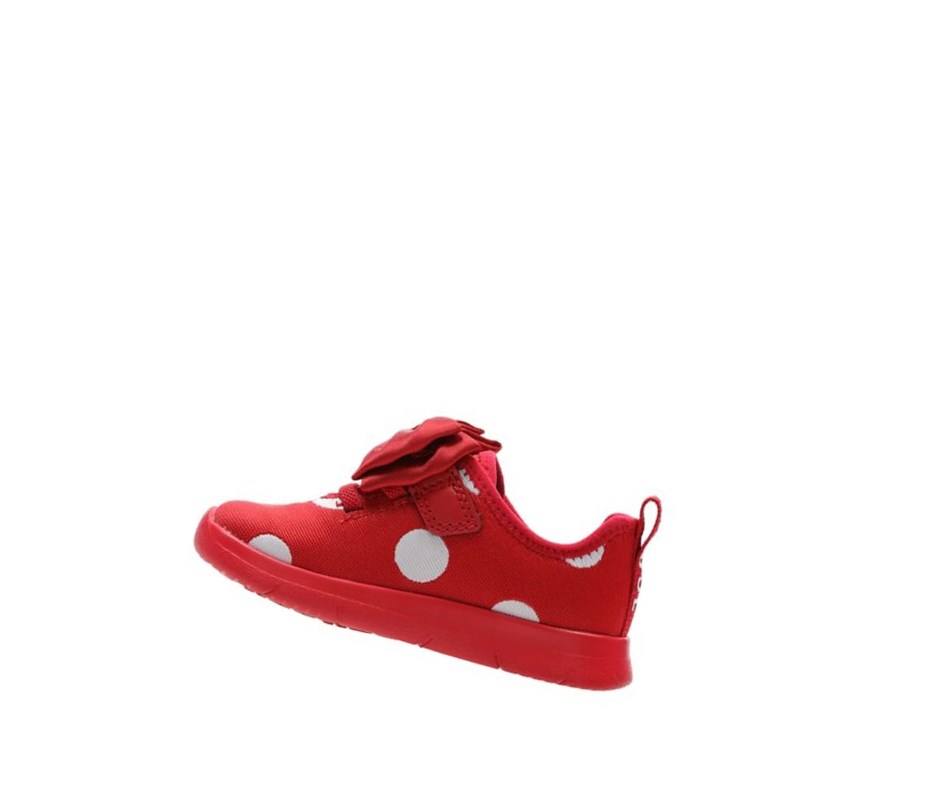 Zapatillas Clarks Ath Bow Niña Rojas | IXPT-87245