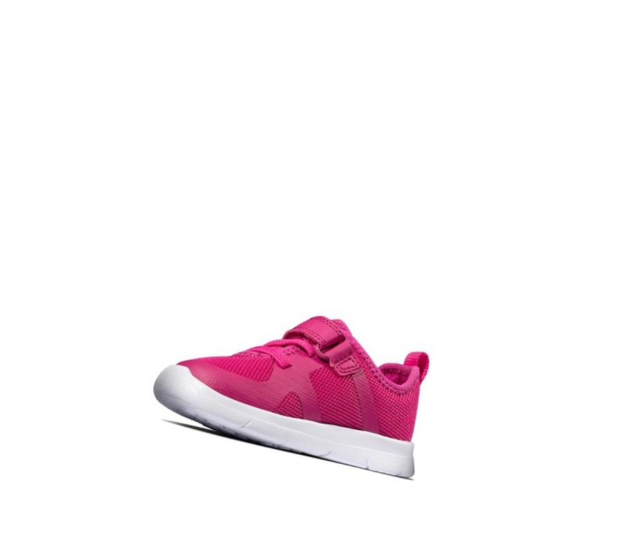 Zapatillas Clarks Ath Flux Cuero Niña Rosas | ILWQ-73924