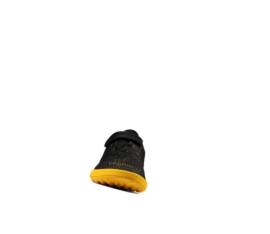 Zapatillas Clarks Award Swift Niño Negras Amarillo | QFLH-39275