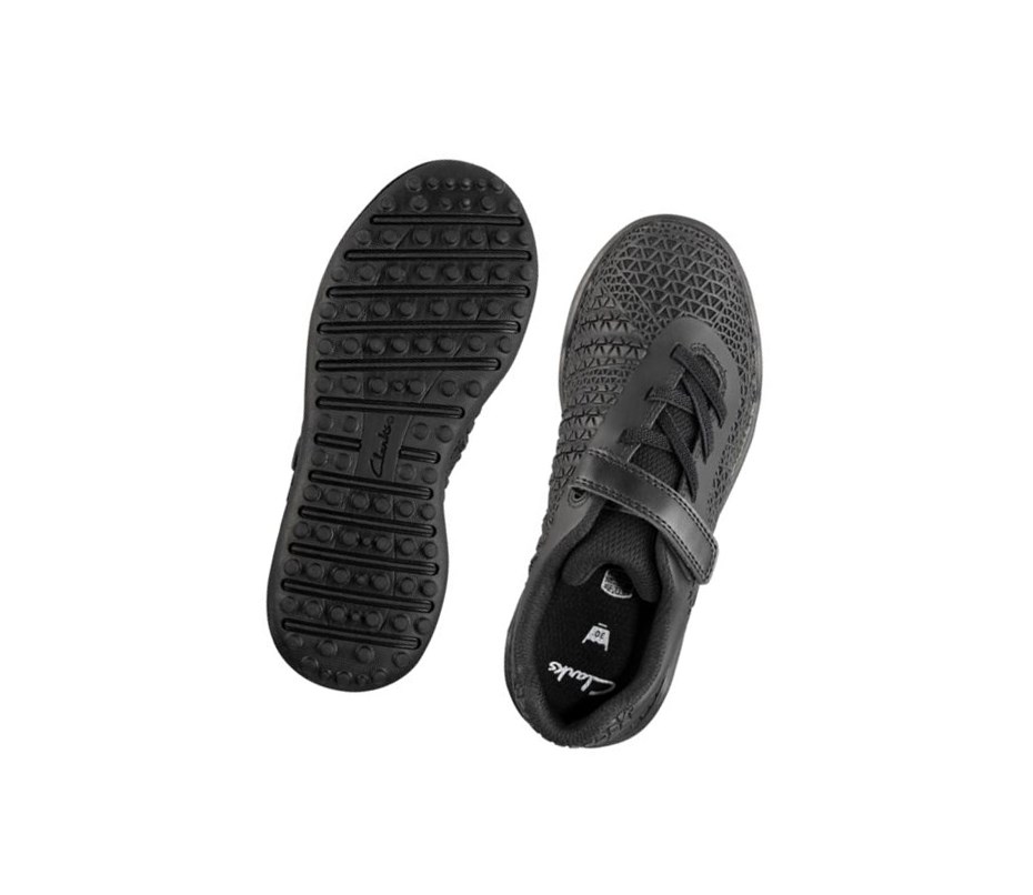 Zapatillas Clarks Award Swift Niño Negras | RDGE-18036