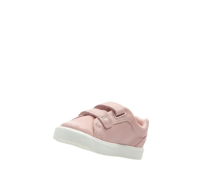 Zapatillas Clarks City Oasis Lo Cuero Niño Rosas | HQYB-52930