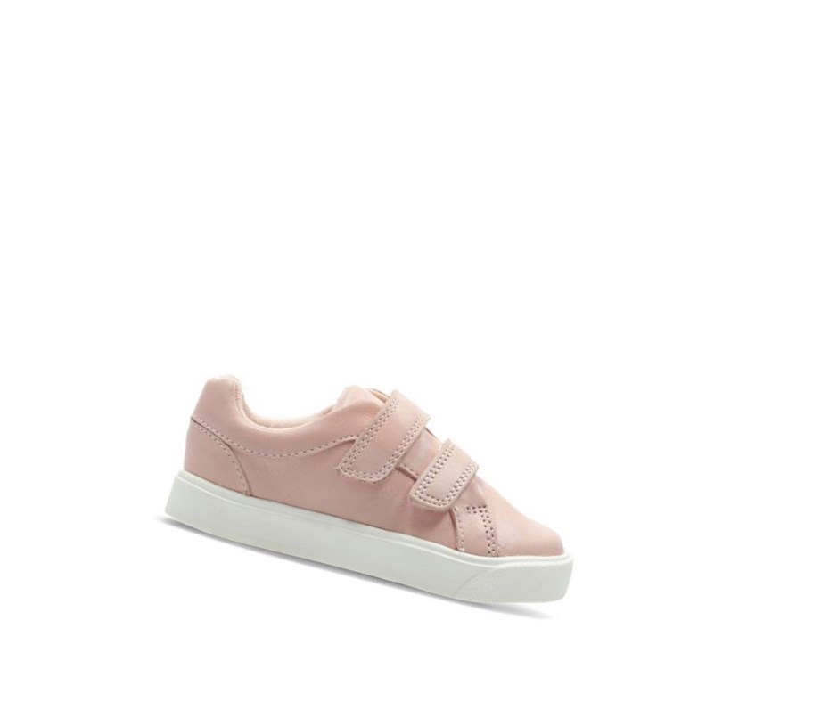 Zapatillas Clarks City Oasis Lo Cuero Niño Rosas | HQYB-52930