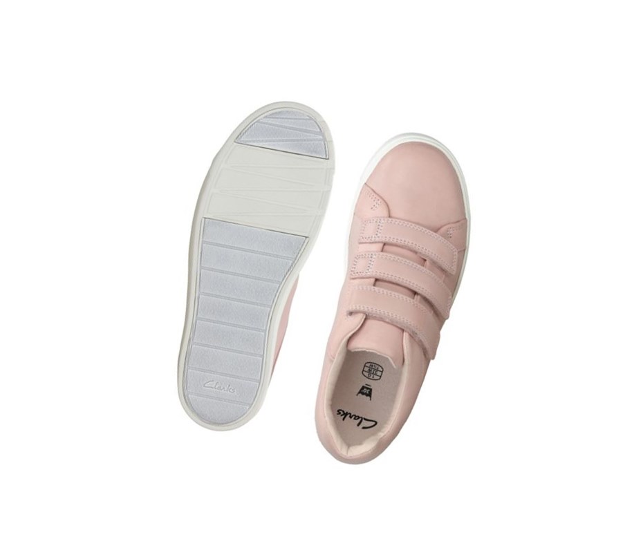 Zapatillas Clarks City Oasis Lo Cuero Niña Rosas | UMYI-52796