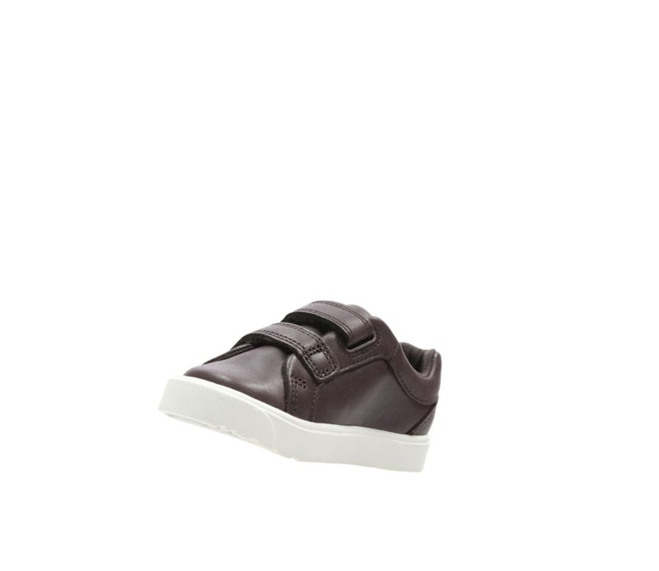 Zapatillas Clarks City Oasis Lo Cuero Niño Marrones | YDNV-04671